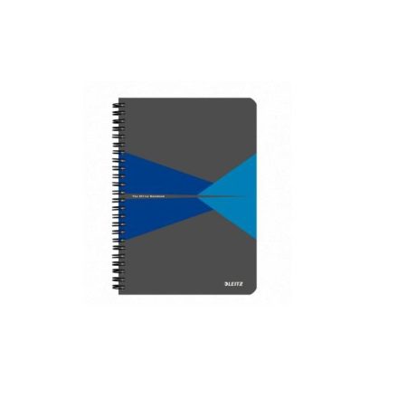 Spirálfüzet LEITZ Office A/4 PP borítóval 90 lapos kockás kék
