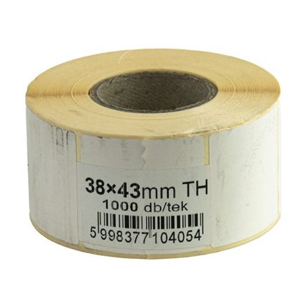 Etikett tekercses thermo 43 x 38mm