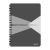 Spirálfüzet LEITZ Office A/5 karton borítóval 90 lapos vonalas szürke
