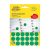 Etikett AVERY 3376 öntapadó jelölőpont zöld 18mm 1056 jelölőpont/csomag