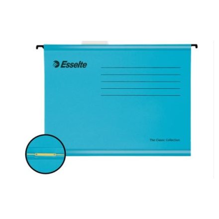 Függőmappa ESSELTE Classic A/4 gyorslefűző szerkezettel újrahasznosított karton kék 10 db/csomag