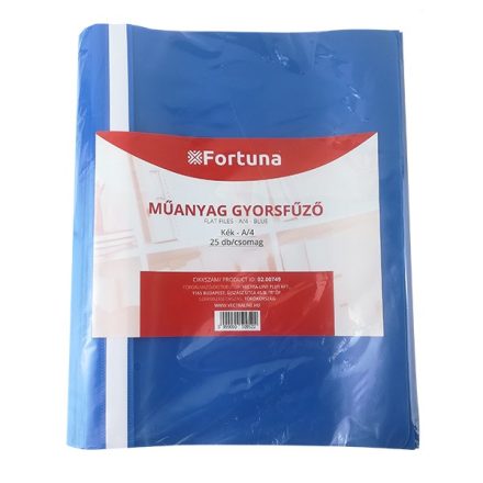 Gyorsfűző FORTUNA műanyag kék 25 db/csomag