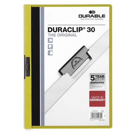 Klipmappa DURABLE Duraclip A/4 30 lapig zöld