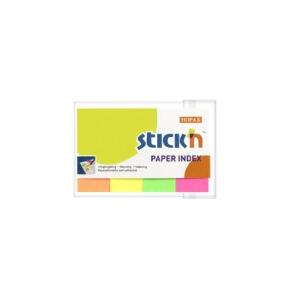 Öntapadó oldaljelölő STICK'N 50x20mm papír neon mix 4x50 lap