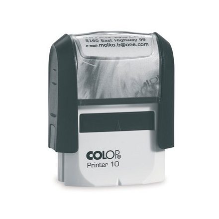 Bélyegző COLOP Printer IQ10 fekete ház fekete párna