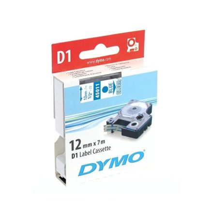 Feliratozó szalag DYMO D1 45011 12mmx7m víztisztán kék