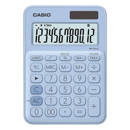 Számológép asztali CASIO MS 20 UC 12 digit világoskék