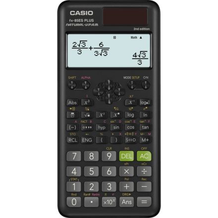 Számológép tudományos CASIO FX 85 ES PLUS 2E 252 funkciós 4 soros 15 digites fekete