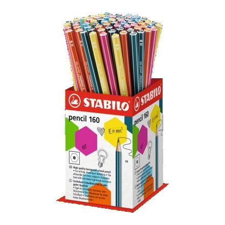 Grafitceruza display STABILO Pencil 160 HB hatszögletű 72 db-os