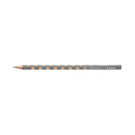 Színes ceruza LYRA Groove Slim háromszögletű vékony sötétszürke