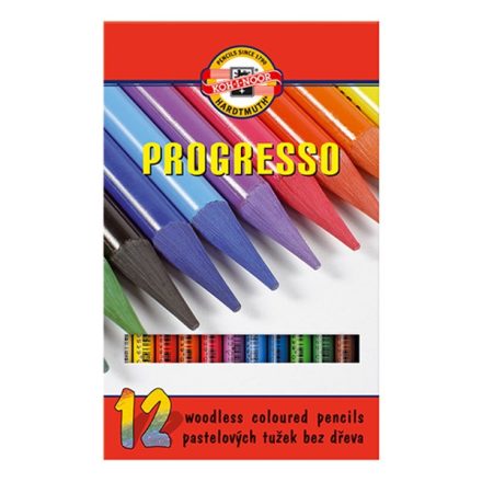 Színes ceruza KOH-I-NOOR 8756 Progresso hengeres 12 db/készlet