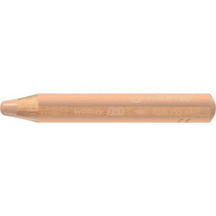 Színes ceruza STABILO Woody 3in1 hengeres vastag világos rózsaszín