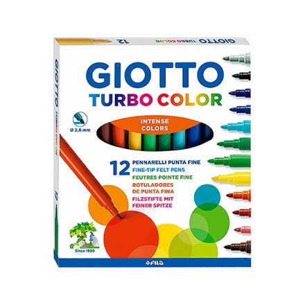 Filctoll GIOTTO Turbo Color 2,8mm 12db-os készlet