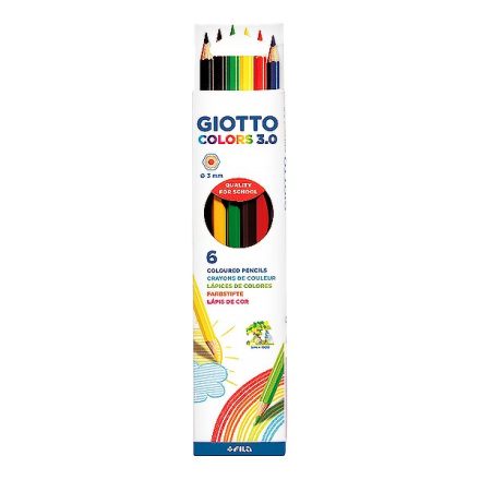 Színes ceruza GIOTTO Colors 3.0 hatszögletű 6 db/készlet