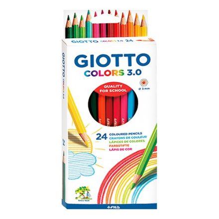 Színes ceruza GIOTTO Colors 3.0 hatszögletű 24 db/készlet