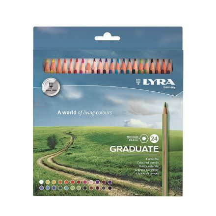Színes ceruza LYRA Graduate hatszögletű 24 db/készlet