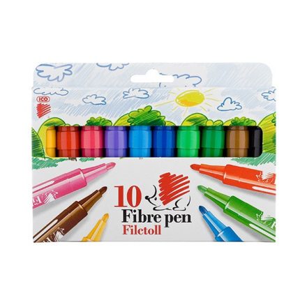 Filctoll ICO Süni Jumbo Fibre Pen 10 db/készlet
