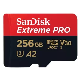   Memóriakártya SANDISK microSDXC Extreme PRO U3 V30 256 GB  + adapter