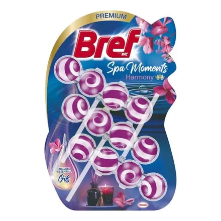 Toalett illatosító golyó BREF Wellness Harmony 3x50 g
