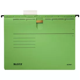   Függőmappa gyorsfűző szerkezettel LEITZ Alpha A/4 karton zöld 25 darabos