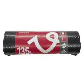 Szemeteszsák VECTRALINE 135L fekete 70x110 cm 10 darabos