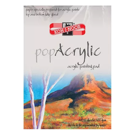 Rajztömb KOH-I-NOOR PopAkrylic A/4 speciális papírból 400 g 10 lapos