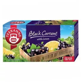   Gyümölcstea TEEKANNE World of Fruits fekete ribizli és citrom 20 filter/doboz