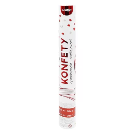 Konfetti ágyú JUNIOR 40 cm szívecskés