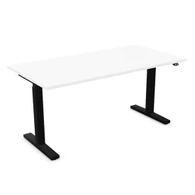   Íróasztal NOWYSTYL elektromosan állítható magasságú 1600x800 mm fekete T-lábas fehér