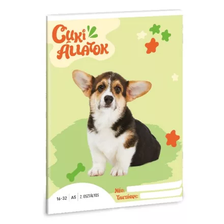 Füzet vonalas ARS UNA A/5 32 lapos 16-32 2.osztályos Cuki-Welsh corgi