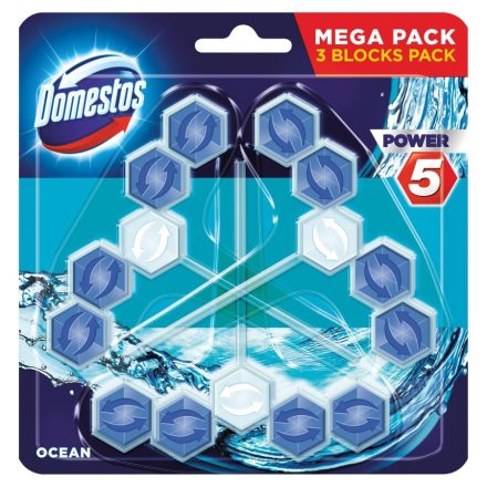 Toalett öblítő DOMESTOS Power5 Ocean Mega Pack 3x55 g