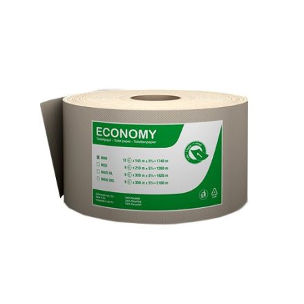 Toalettpapír FORTUNA Economy Jumbo mini 19cm 145m 1 rétegű natúr 12/csom