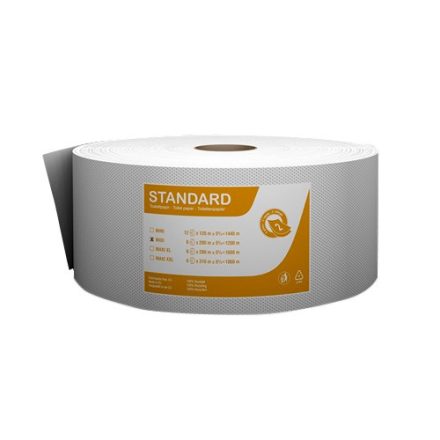 Toalettpapír FORTUNA Standard Jumbo midi 23cm 180m 2 rétegű fehér 6 tekercs/csomag