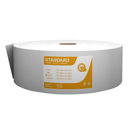 Toalettpapír FORTUNA Standard Jumbo maxi 26cm 280m 2 rétegű fehér 6/csom