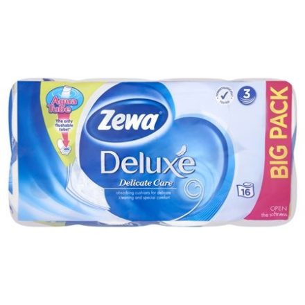 Toalettpapír ZEWA Deluxe 3 rétegű 16 tekercses Pure White