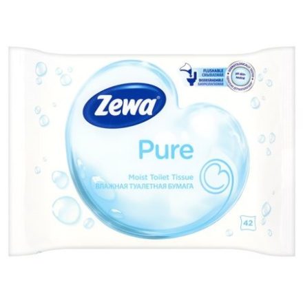 Nedves toalettpapír ZEWA 42db-os Pure
