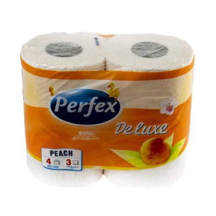 Toalettpapír PERFEX Deluxe 3 rétegű 4 tekercses barack