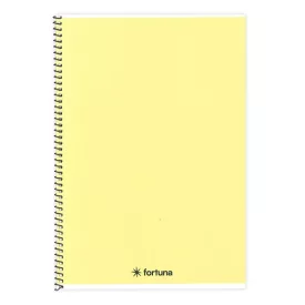   Spirálfüzet vonalas FORTUNA Monocolor A/4 70 lapos pasztell sárga