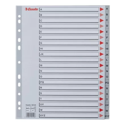 Regiszter ESSELTE A/4 műanyag maxi A-Z