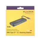 DeLock USB Type-C 3.1 Docking Station HDMI 4K 30Hz Gigabit LAN and USB PD function