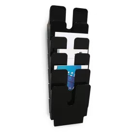   Prospektustartó DURABLE Flexiplus A/4 álló fali 6 részes fekete