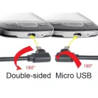 Gembird Double-sided right angle microUSB 1,8m blister cable Black