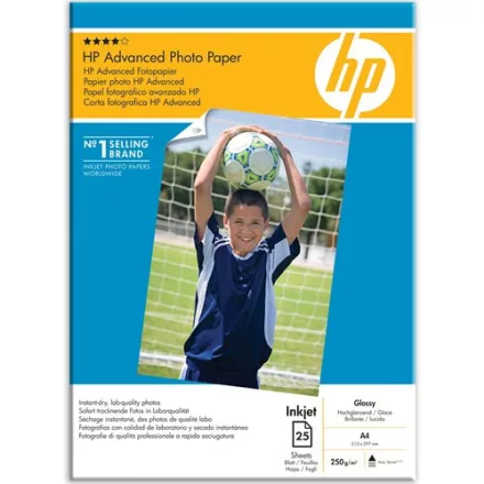 Fotópapír HP Q5456A A/4 inkjet fényes 250 gr 25 ív/csomag