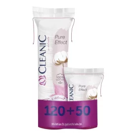 Háztartási vattakorong CLEANIC Pure effect 120+50 darabos