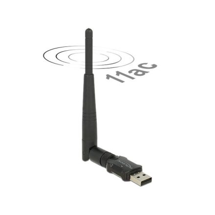 DeLock USB 2.0 Dual Band WLAN ac/a/b/g/n Stick 433 Mbps with external Antenna