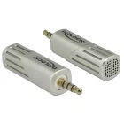 DeLock Condenser Microphone Uni-Directional for Smartphone / Tablet 3.5 mm 4 Pin Stereo Jack 90° angleable Silver