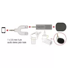 DeLock Condenser Microphone Uni-Directional for Smartphone / Tablet 3.5 mm 4 Pin Stereo Jack 90° angleable Silver