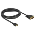 DeLock HDMI to DVI (Dual Link) (24+1) cable bidirectional 2m Black