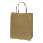 Dísztasak CREATIVE Classic Simple M 22x25x10 cm kraft egyszínű arany sodort füles