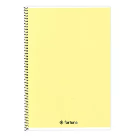   Spirálfüzet vonalas FORTUNA Monocolor A/5 70 lapos pasztell sárga